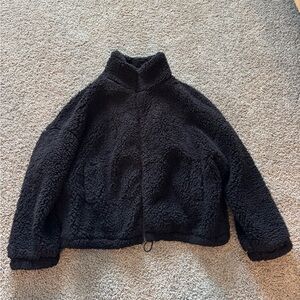 Cozy Black Teddy Jacket